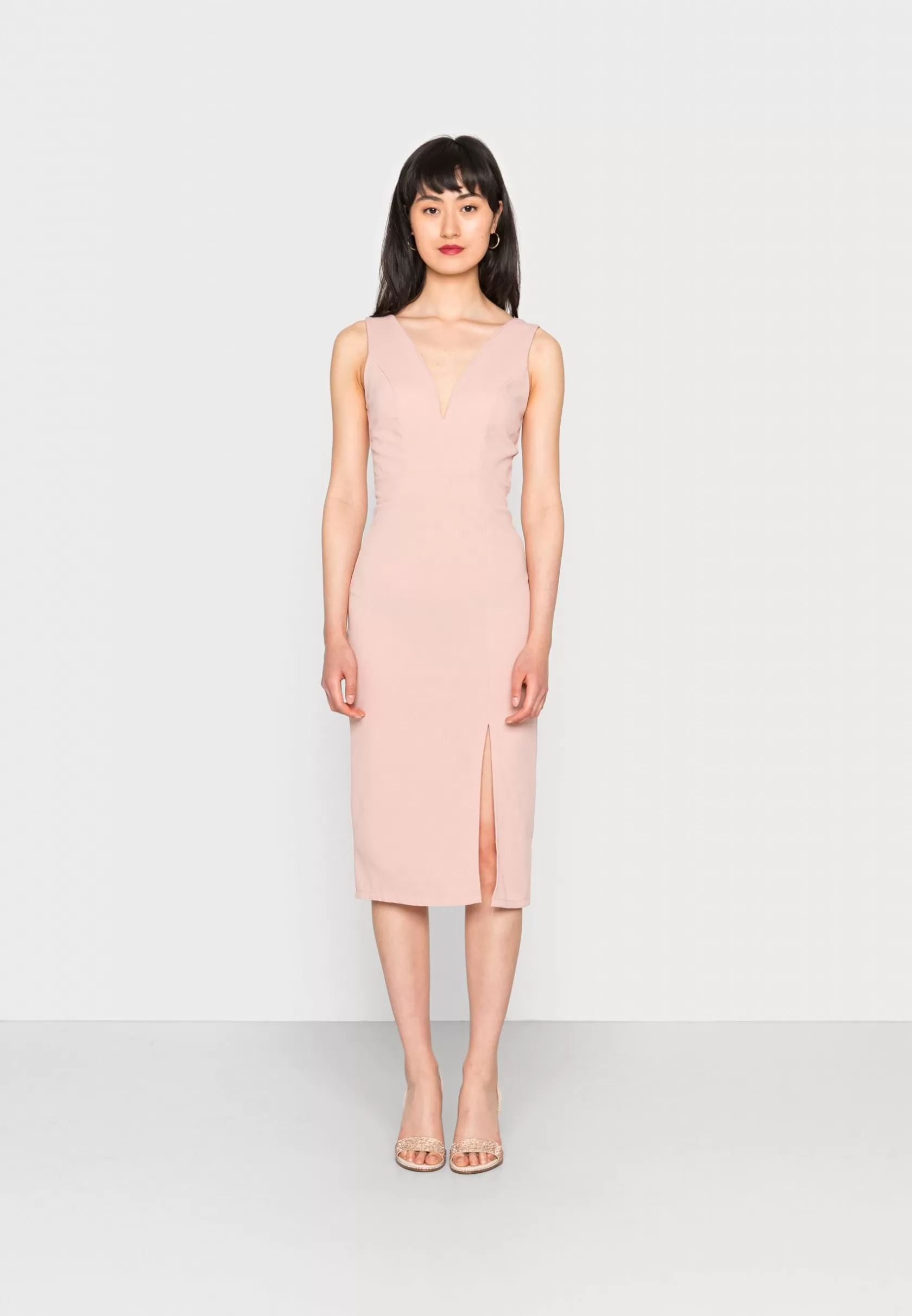 Dress^Wal G V Neck Midi – Jersey Dress . Closeout Sale