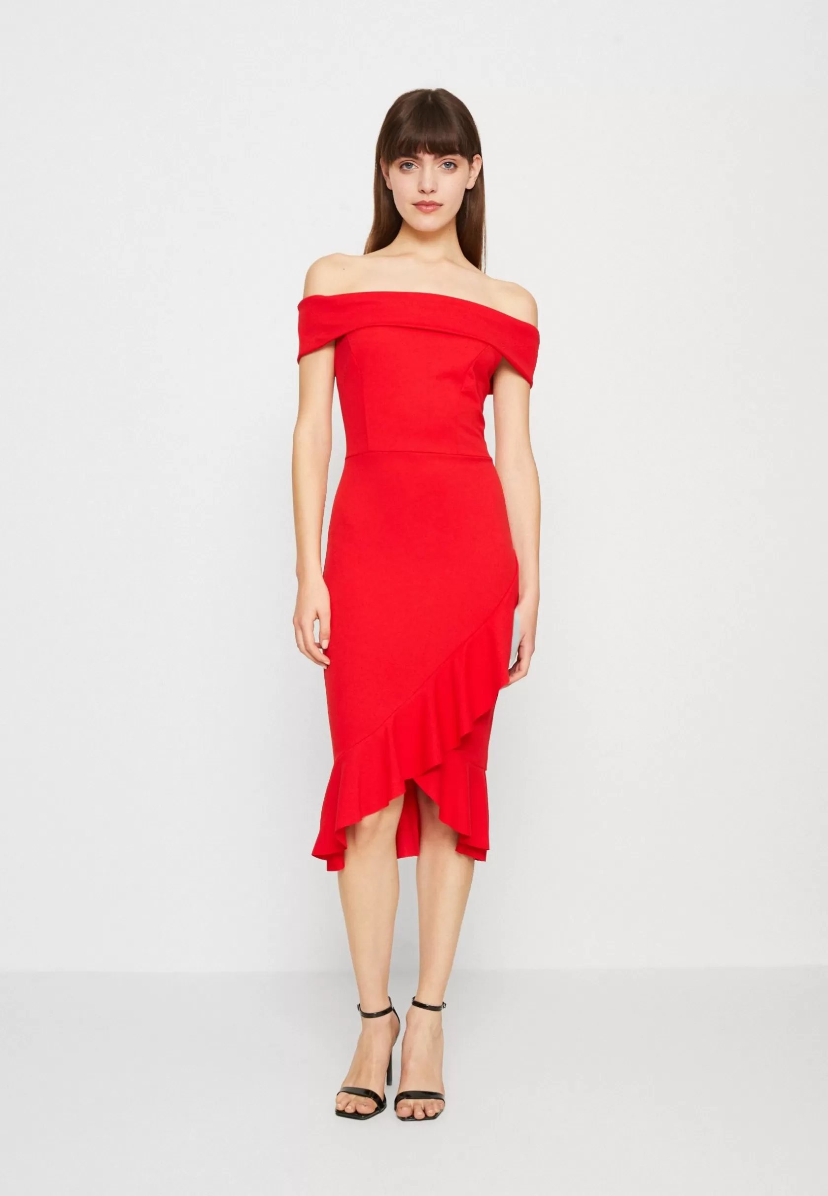 Dress^Wal G Vallery Ruffle Midi – Jersey Dress . Discount Online