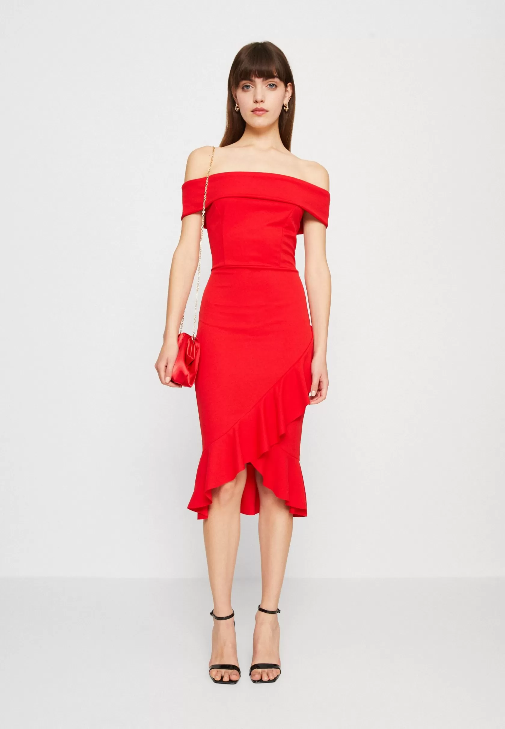 Dress^Wal G Vallery Ruffle Midi – Jersey Dress . Discount Online